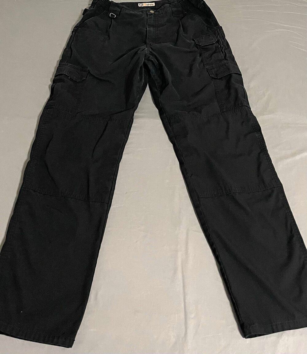 5.11 Tactical Taclite Pro Cargo Pants Mens Black 34x34 74273 Spot Back Left Leg